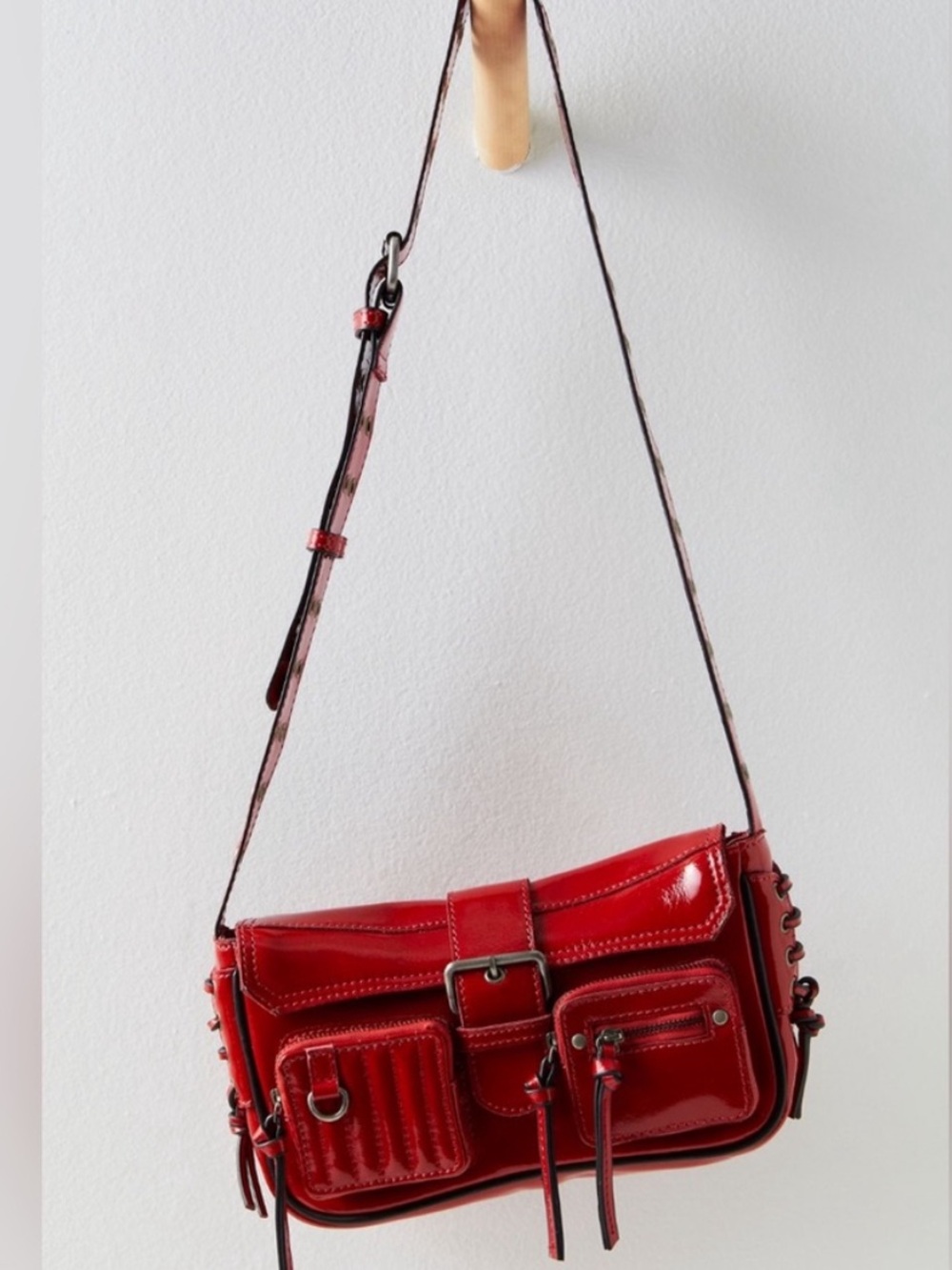 Free People High Speed Crossbody Bag in Red Lip